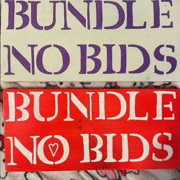 🧜‍♀️Custom Bundle No Bids Signs ($25 BASIC,($45 CUSTOM 🧜‍♀️ - Picture 15 of 16